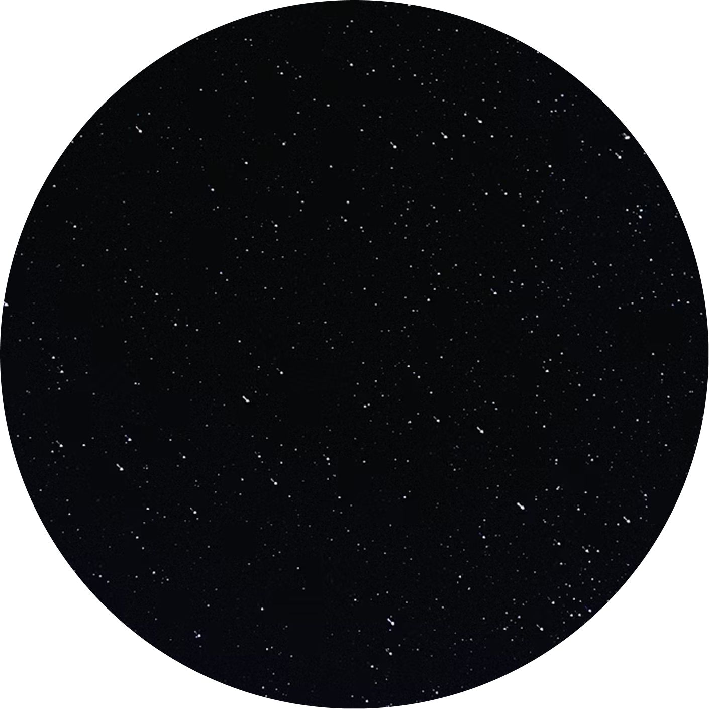 Ciel nocturne étoilé profond, constellation d'étoiles blanches sur fond noir, nuit chronotype chouette