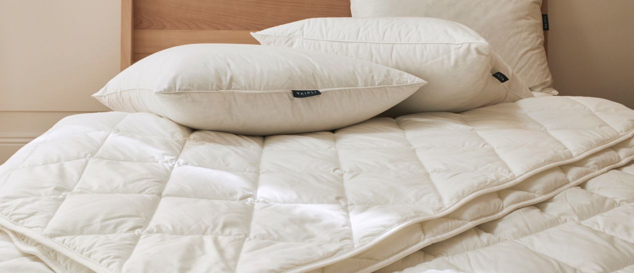 Couette 4 saisons en Tencel et coton biologique, deux épaisseurs assemblables par boutons